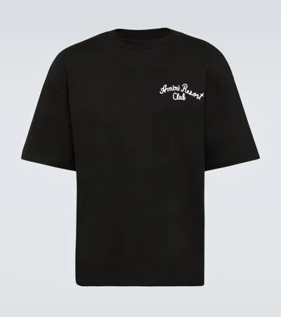 Amiri Printed Cotton-blend Jersey T-shirt In Black