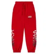 Amiri Kid's Bones Logo-print Sweatpants, 4-12 In Red