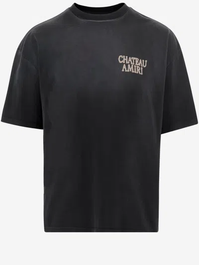 Amiri Logo-detail Printed T-shirt In Black