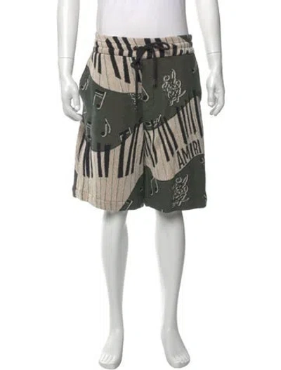 Pre-owned Amiri Printed Jogger Shorts In Neutral