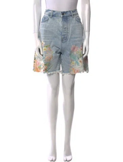Pre-owned Amiri Printed Knee-length Shorts W/ Tags In Blue