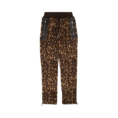 Pre-owned Amiri Printed Leopard Fleece Pants 'multicolor' In Multi-color