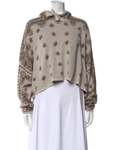 Pre-owned Amiri Printed Mock Neck Sweatshirt In Neutral