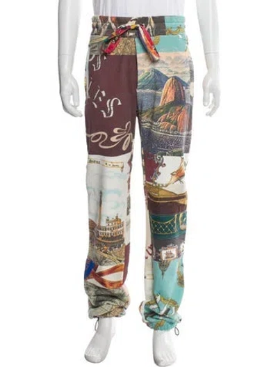 Pre-owned Amiri Printed Pajama Bottoms W/ Tags In Burgundy