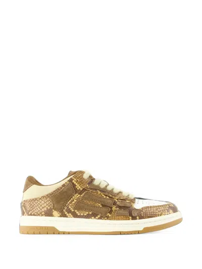 AMIRI PRINTED PYTHON SKEL TOP LOW SNEAKERS