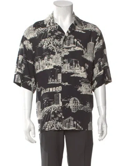 Pre-owned Amiri Printed Short Sleeve Shirt In Gray