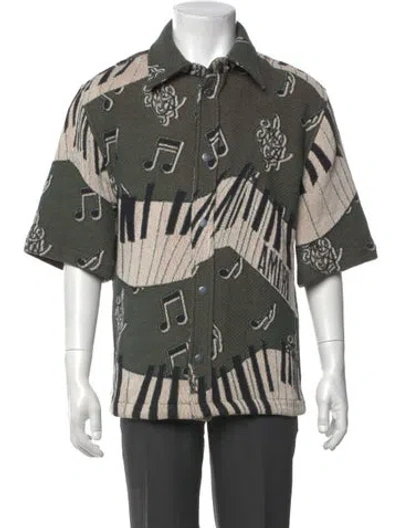 Pre-owned Amiri Printed Short Sleeve Shirt In Green