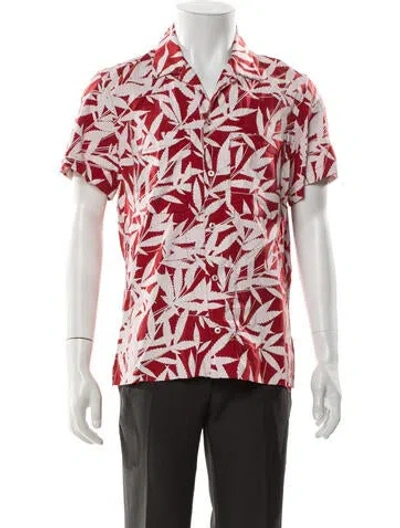 Pre-owned Amiri Printed Short Sleeve Shirt In Red