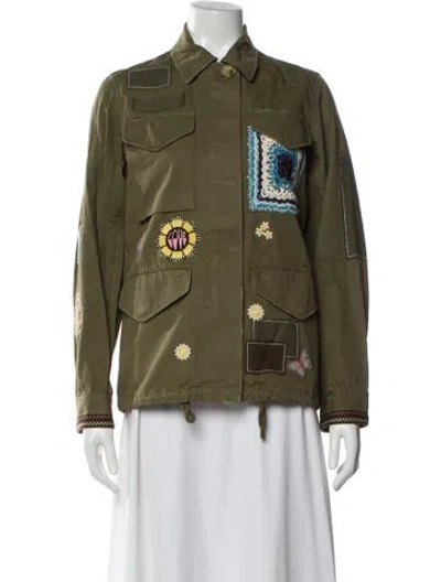 Pre-owned Amiri Printed Utility Jacket In Green