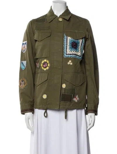 Pre-owned Amiri Printed Utility Jacket In Green