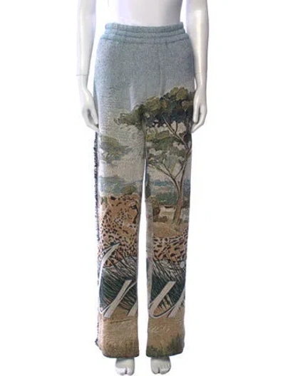 Pre-owned Amiri Printed Wide Leg Pants W/ Tags In Blue