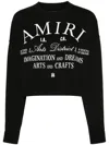 Amiri Logo-embroidered Cotton Jumper In Schwarz