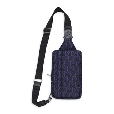 Amiri Purple Ma Logo All-over Sling Bag