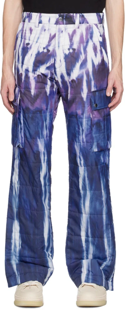 AMIRI PURPLE TIE-DYE CARGO PANTS