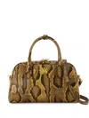 Amiri Python Embossed Ma Bowling Bag In Animal Print