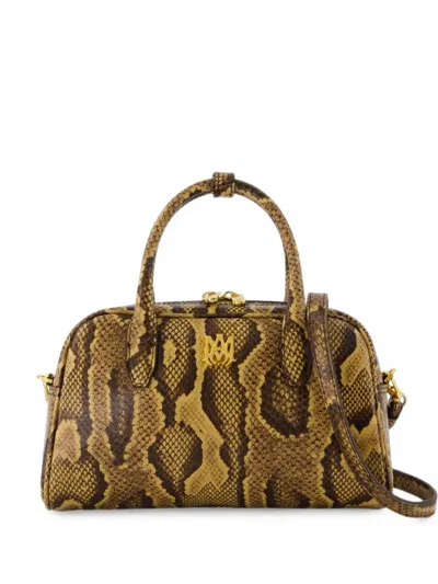 Amiri Python Embossed Ma Bowling Bag In Animal Print