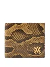 Amiri Python-embossed Bifold Wallet In Pink