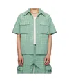 Amiri Green Ma Quad Bleached Shirt In Green