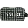 Amiri Quad Monogram Coated Canvas Dopp Kit In Black