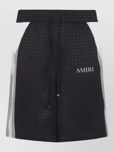 Amiri Quad Panel Side Stripe Tailored Shorts In Black