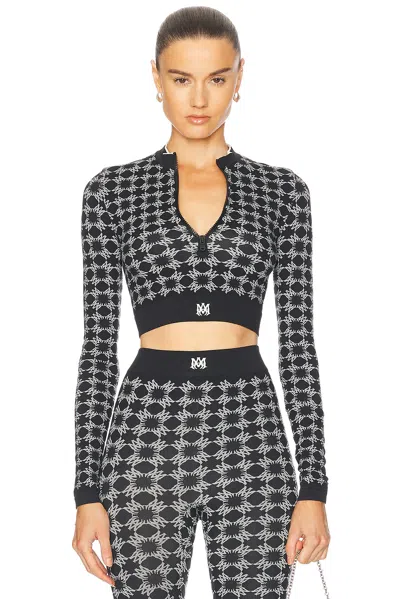 AMIRI QUAD SEAMLESS HALF ZIP TOP