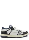 Amiri Multicolor Leather And Fabric Bandana Denim Skel Sneakers In White