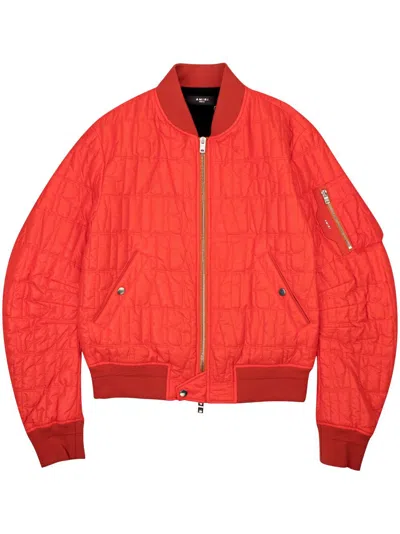 Amiri Quilted Bomber Jacket In Orange
