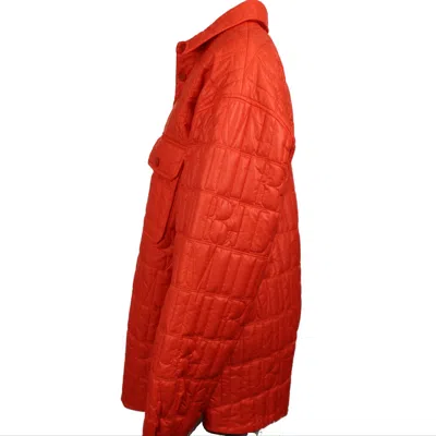 Amiri Quilted Logo Over Shirt - Orange In Pink