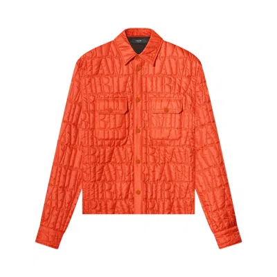 Pre-owned Amiri Quilted Logo Overshirt 'orange'