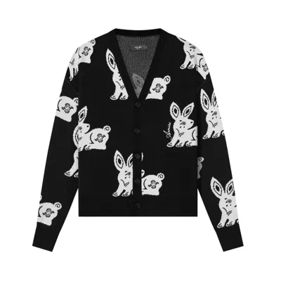 Pre-owned Amiri Rabbit Repeat Cardigan 'black/white' | Men's Size Xl
