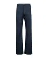 Amiri Raw Boot Cut Jeans In Blue