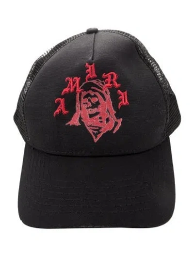Pre-owned Amiri Reaper Trucker Hat W/tags In Black
