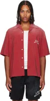 Amiri Hollywood Bowling Shirt In Red