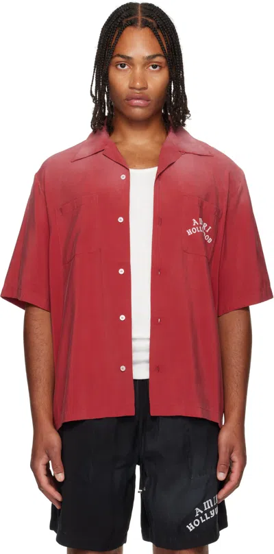 AMIRI RED 'AMIRI HOLLYWOOD' BOWLING SHIRT