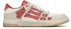 Amiri Leather Bandana Skel Sneakers With Contrast Panels In Neutral