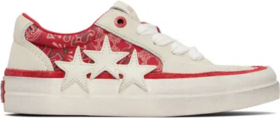 Amiri Red & White Bandana Sunset Skate Sneakers