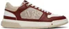 Amiri Bordeaux 'classic Low' Sneakers With Maxi Logo On The Side And Logo Patch On The Tongue In Leather M In Red