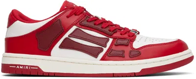 Amiri Low Top Sneakers Contrast Panels In Red