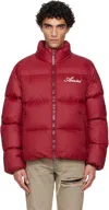Amiri Red Bones Down Jacket In Red