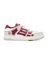 Amiri Skel Low Top Sneakers With Monogram Print In Red