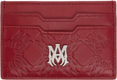 Amiri Red Lunar New Year 'ma' Quad Leather Card Holder