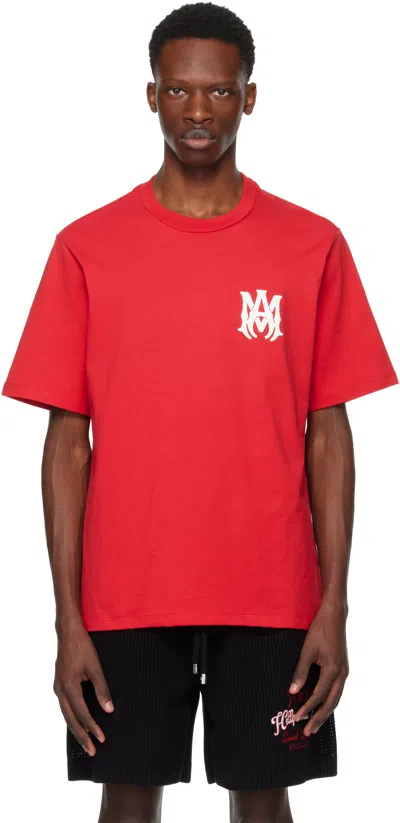 Amiri Mens Red Ma Core Short-sleeves Relaxed-fit Cotton-jersey T-shirt