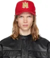Amiri Red Ma Outline Canvas Cap