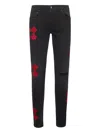 Amiri Men Black Denim Ma Quad Applique Skinny Jeans