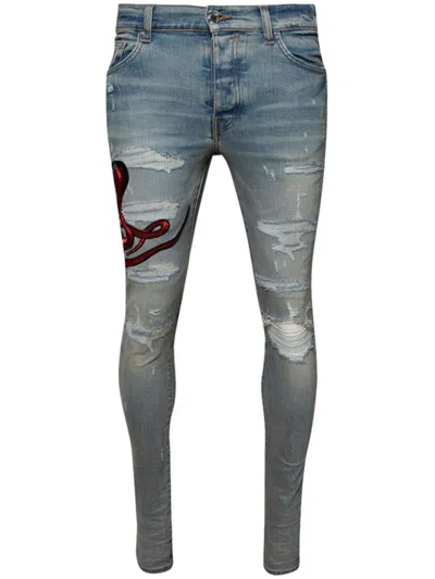 Amiri Red Poison Archival Jeans In Clay Indigo