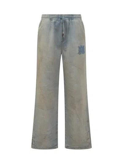 Amiri Relaxed Baggy Jeans With Elasticized Waist In Blue