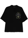 Amiri 'pool Cue' Black Shirt With Maxi Print On The Back