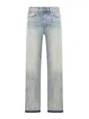 Amiri Bandana Repair Mid-rise Straight-leg Jeans In Lavado Medio