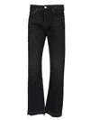 Amiri Straight Cut Loose Jeans In Black