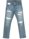 Amiri Blue Distressed Jeans In Blue